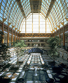 Example of an interior system on a slope-faced atrium at 311 South Wacker Drive-Chicago, IL