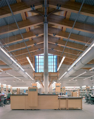 Photo of the reference desk at Issaquah Public Library-Issaquah, WA