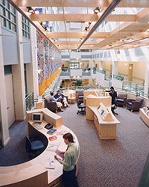 Interior view of New Medical Campus, Bronson Methodist Hospital, Boston, Massachusetts