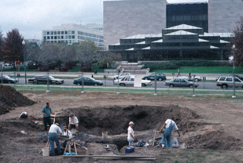Excavation site at the National Museum of the American Indian, Washington, DC