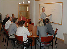 Photo of a project programming committee meeting in progress