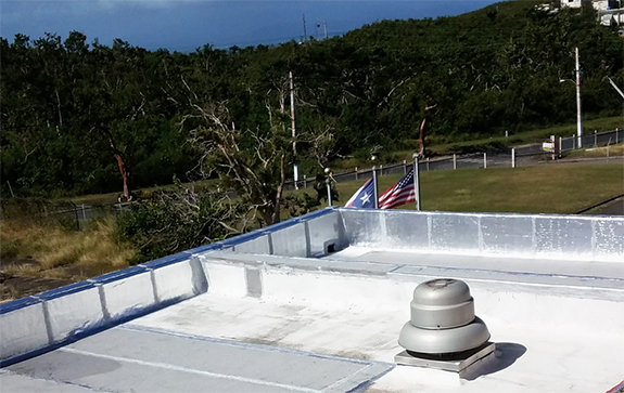 Completed temporary roof after Hurricane Maria, Puerto Rico