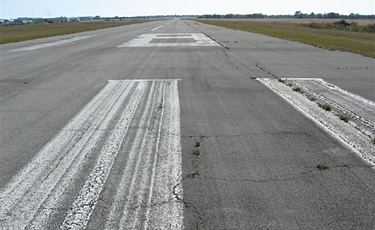 example of runway asphalt deterioration