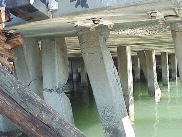 damage to pier at Port of Richmond's Terminal 2
