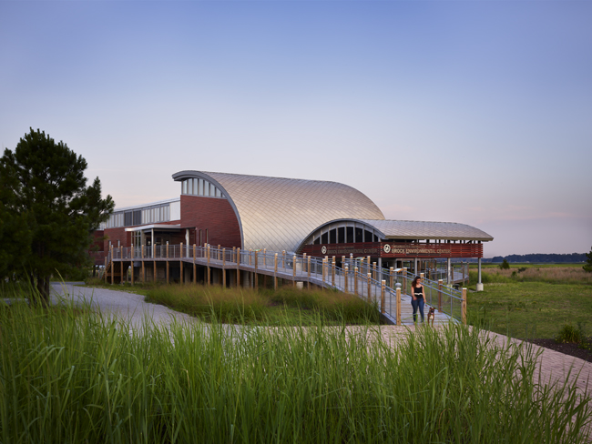 Exterior western view of the Brock Environmental Center