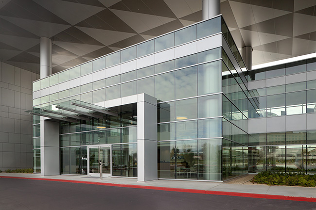 Main entrance of Delta Electronics (Americas) Headquarters