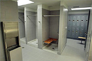 Locker and shower facilities for bicyclists