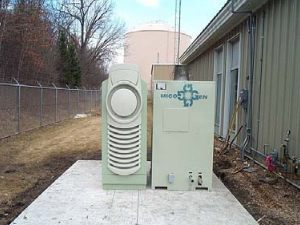 30 kW Capstone Microturbine installed at the Dakota Station natural gas distribution company in Burnsville, MN