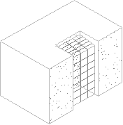 Geometric configuration of a three sided atrium