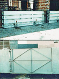 2 examples of permanent flood gates