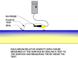 Measuring the equilibrium relative humidity (ERH) of a slab-illustration