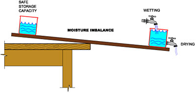 Moisture imbalance illustration