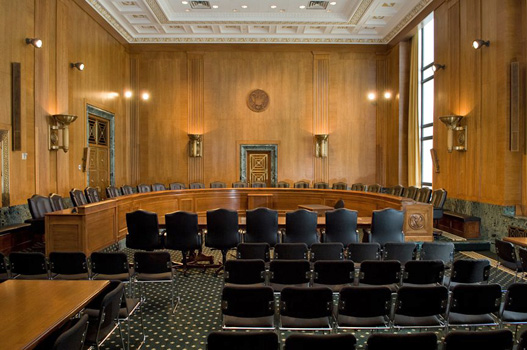Photo of a hearing room