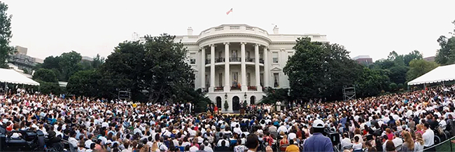 crowd in front of the White House 30th Anniversary of the ADA (2020)