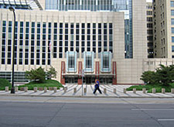 Bollards along the front entrance to the Federal Courthouse, Minneapolis MN