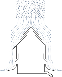 Illustration of the layering and overlap concept in flashing and shingling