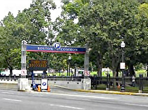 Boston Common Park parking entrance