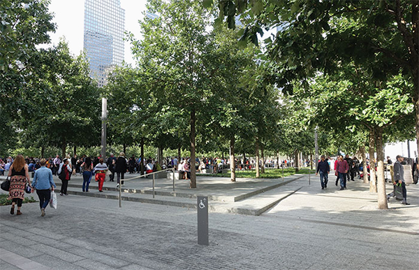 public areas of the September 11 Memorial, NYC
