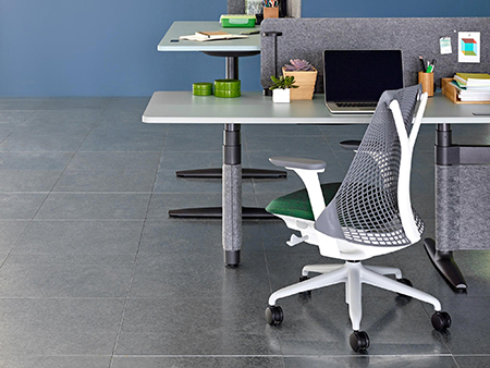 Ergonomic office chair and adjustable work table