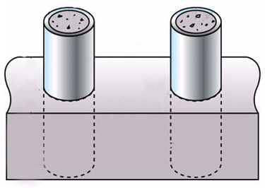 Schematic of typical anti-ram bollard