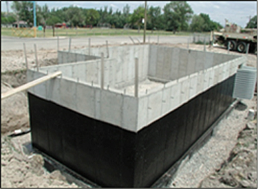 Photo depicting the foundation preparation