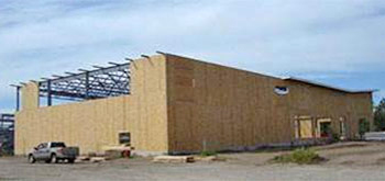 SIPs used as infill with a structural steel frame, Silvis School, Illinois
