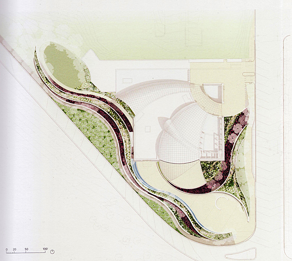 landscape plan of the Institute of Peace, Washington DC