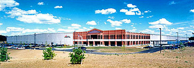 exterior photo of a large warehouse