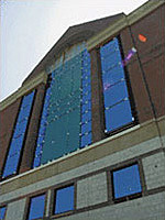 Photo of the new energy-efficient glazing at a train station in Rensselaer, New York